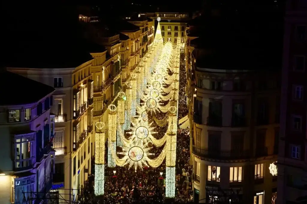 luces malaga 2025 calle larios